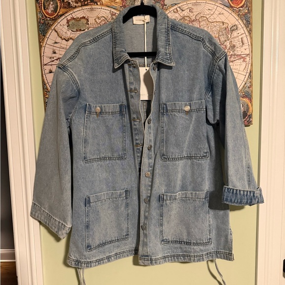 Jackets & Blazers - Side Tie Jean‎ Chore Jacket